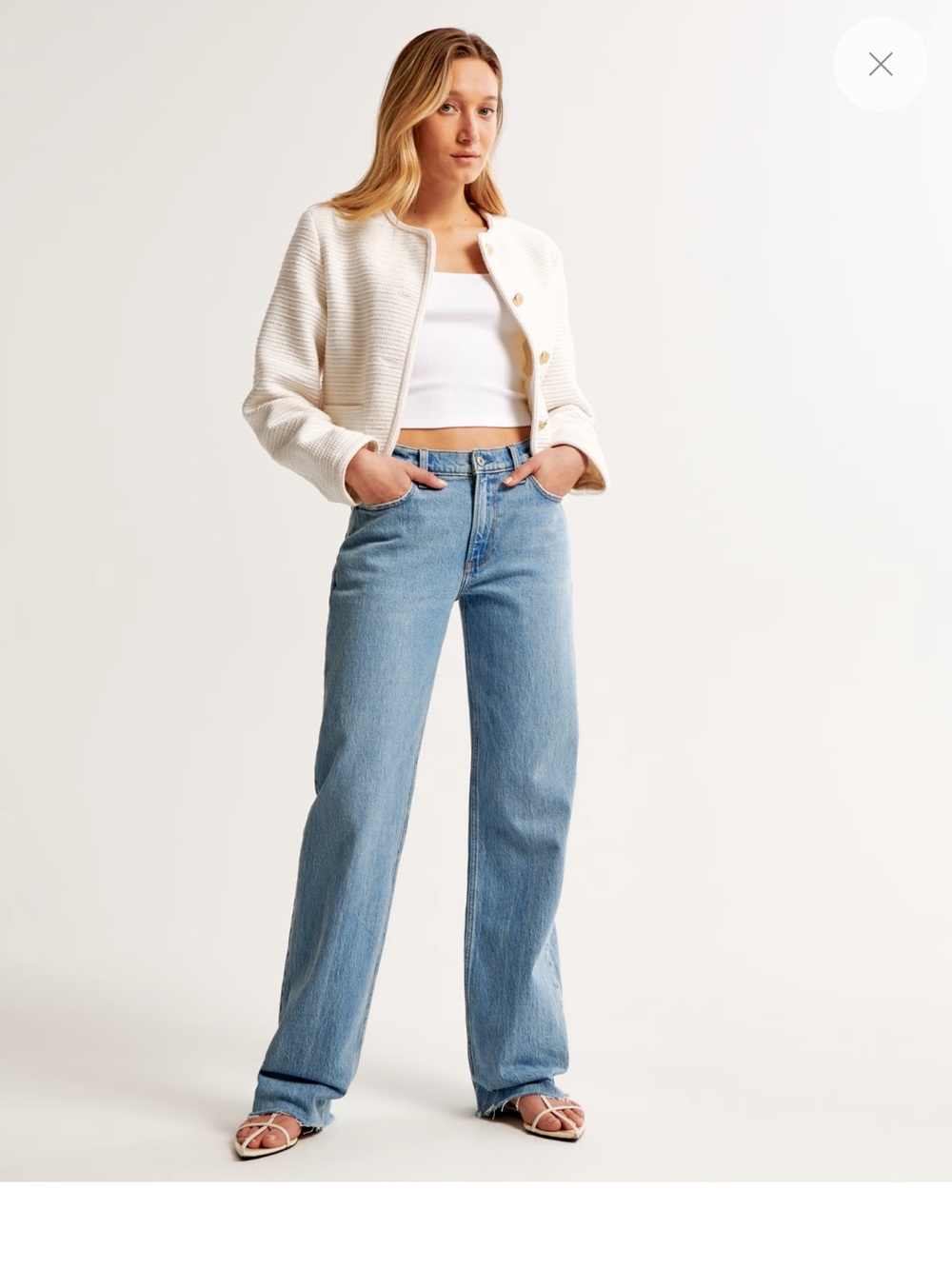 Abercrombie & Fitch Low Rise Baggy Jean in Curve Love